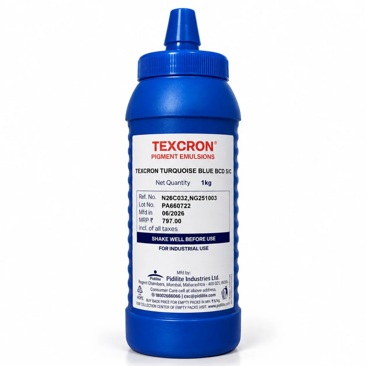 TEXCRON TURQUOISE BLUE BCD S/C – Pigment Emulsion