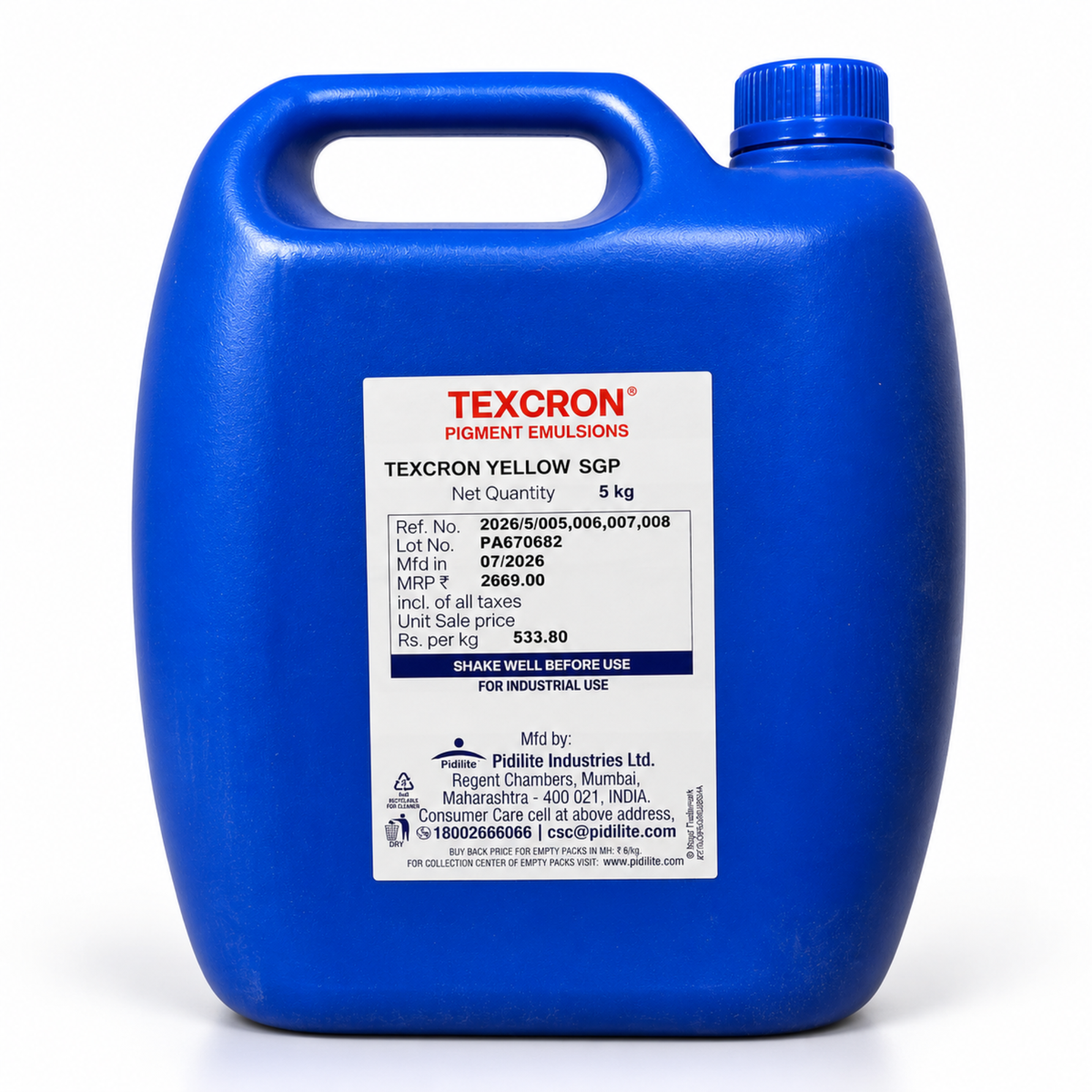TEXCRON YELLOW SGP – Pigment Emulsion