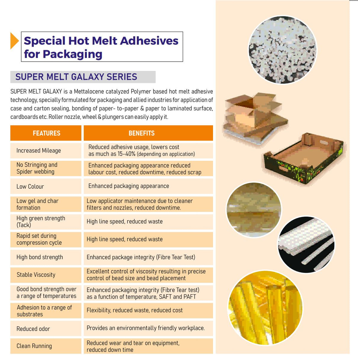 Super Melt Galaxy Series Packaging Adhesive
