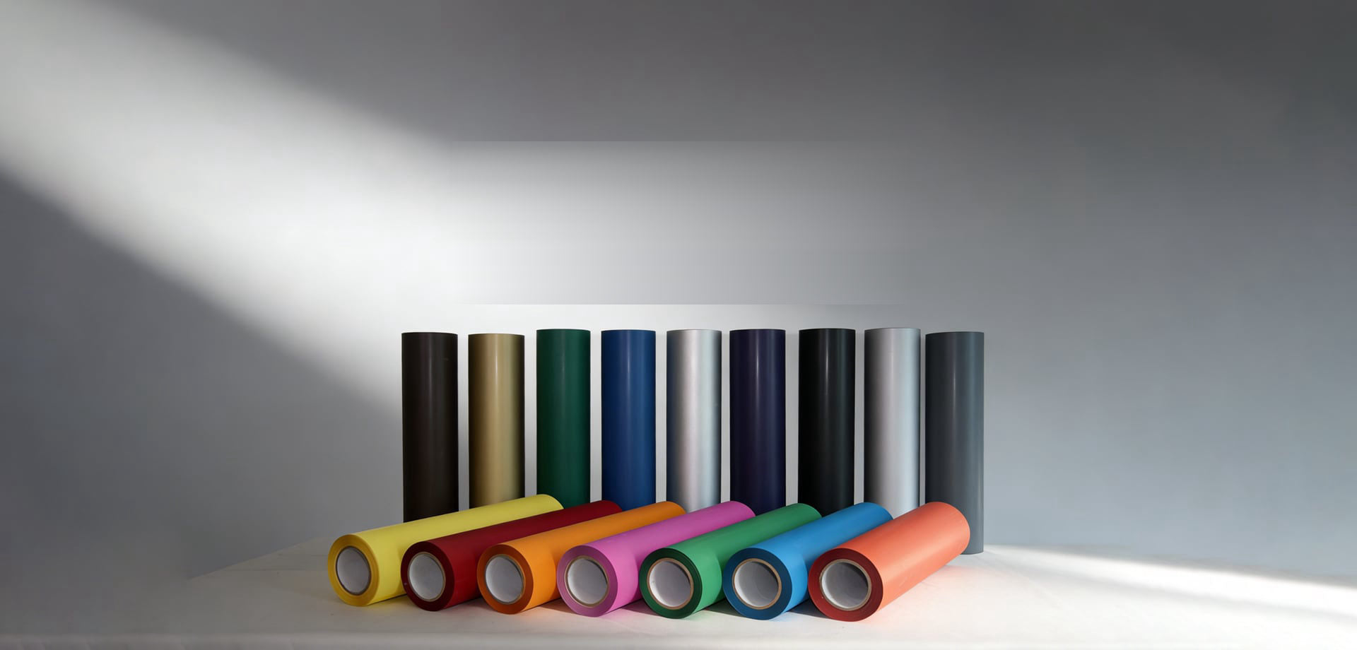 Rolls of heat transfer vinyl in many colours